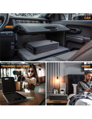 Caja Fuerte Portátil para Pistolas PACOLO Grande 29x19.6cm