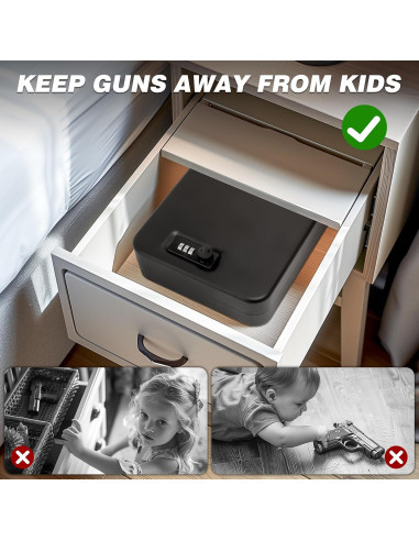 Caja Fuerte Portátil para Pistolas PACOLO Grande 29x19.6cm