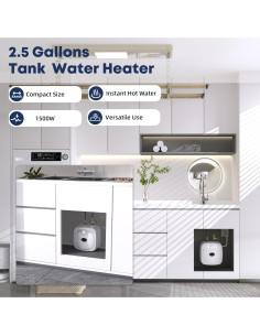 Calentador de Agua Eléctrico YALICE 9.46L 1500W Compacto 2