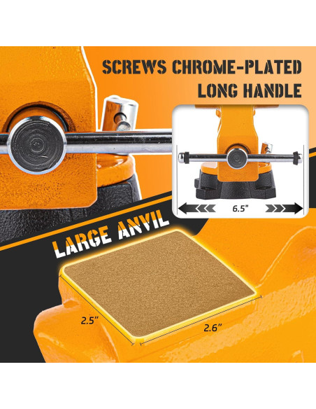 Prensa de Banco AROEDVISE 4.5" Giratoria Industrial 1500kg