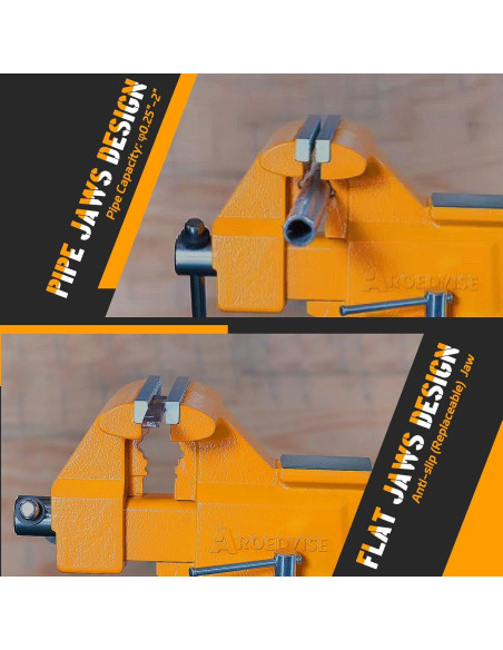 Prensa de Banco AROEDVISE 4.5" Giratoria Industrial 1500kg