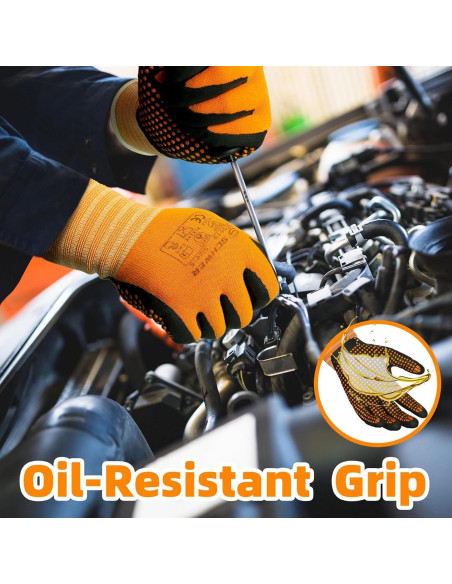 Guantes de Trabajo Schwer XL LT5619 Nitrilo + Mangas ANSI A9