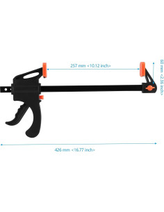 Paquete de 4 Abrazaderas de Barra 25.4 cm SEHOI con Separador 40.6 cm 2