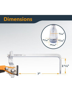 Abrazadera de Mesa Rápida POWERTEC 71545 - 3 Piezas 17.78 cm 2