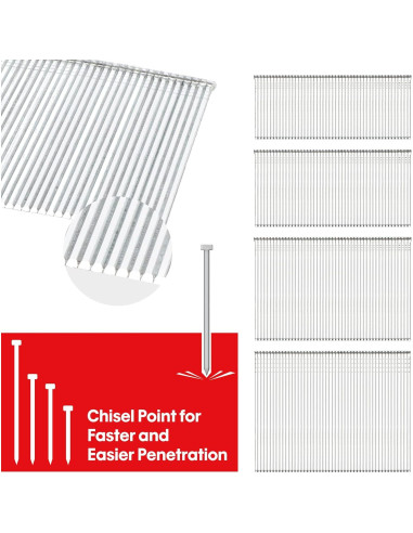 Clavos de Terminación Galvanizados 16GA 2000 Piezas 32-64mm