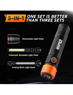 Linterna Recargable KOOPOOL 3 en 1 LED 650,000 Lúmenes 2