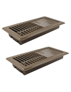 Cubiertas de Registro de Piso PDETVEO 254x102 mm Metal Marrón (2 Pcs)