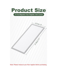 Cubiertas Magnéticas para Ventilación de Suelo YOKIVE 10 Pcs PVC 27.94x12.7cm 2