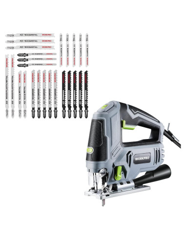 WORKPRO Kit Sierra de Calar 6.5AMP + 25 Cuchillas T-Shank