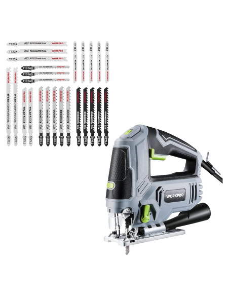 WORKPRO Kit Sierra de Calar 6.5AMP + 25 Cuchillas T-Shank
