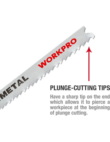 WORKPRO Kit Sierra de Calar 6.5AMP + 25 Cuchillas T-Shank