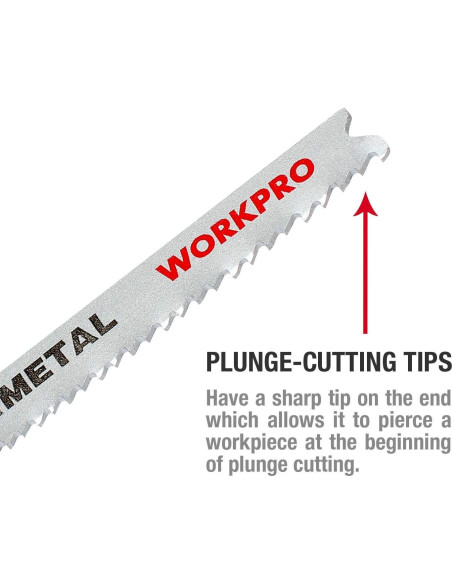 WORKPRO Kit Sierra de Calar 6.5AMP + 25 Cuchillas T-Shank
