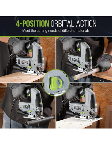 WORKPRO Kit Sierra de Calar 6.5AMP + 25 Cuchillas T-Shank