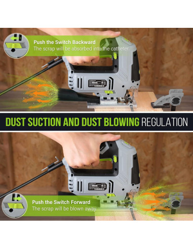 WORKPRO Kit Sierra de Calar 6.5AMP + 25 Cuchillas T-Shank