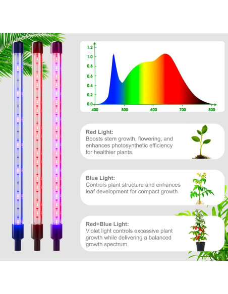 Luz de Crecimiento para Plantas ORALUCE 80 LEDs 4 Cabezas