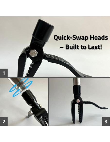 Herramienta desmalezadora 3 en 1 Zimchado - Mango largo ergonómico