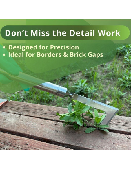 Herramienta desmalezadora 3 en 1 Zimchado - Mango largo ergonómico