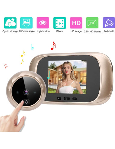 Cámara de Mirilla Timbre de Video Ciciglow 2.8" LCD Infrarroja