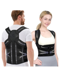 Corrector de Postura SLOWORLD Faja Espalda Ajustable Negro S