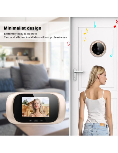 Cámara de Mirilla Timbre de Video Ciciglow 2.8" LCD Infrarroja