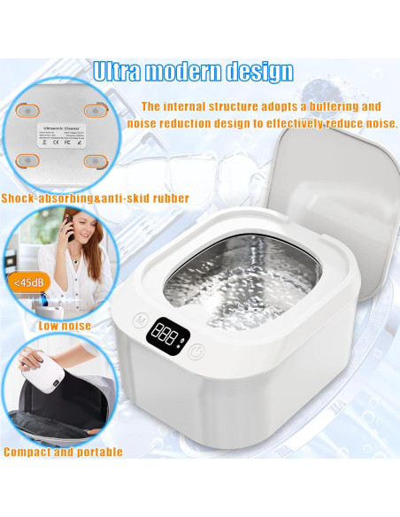 Limpiador Ultrasónico de Joyas YINPAD 220ML Silencioso