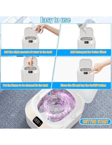 Limpiador Ultrasónico de Joyas YINPAD 220ML Silencioso