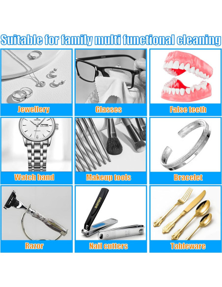 Limpiador Ultrasónico de Joyas YINPAD 220ML Silencioso