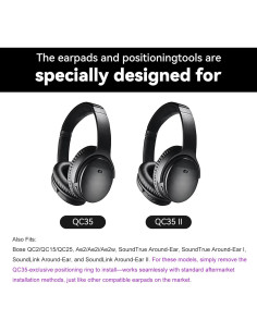 Almohadillas de Repuesto Bose QC35/QC35 II - Espuma Memoria y Cuero 2