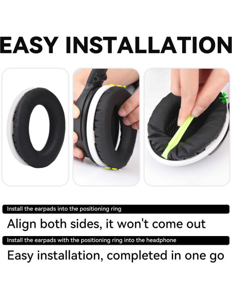 Almohadillas de Repuesto Bose QC35/QC35 II - Espuma Memoria y Cuero