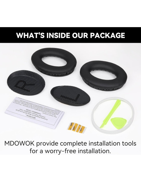 Almohadillas de Repuesto Bose QC35/QC35 II - Espuma Memoria y Cuero