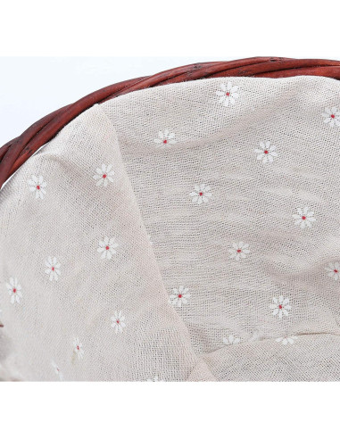Cesta de Mimbre Natural HOZEON 35.8x27.9x17 cm con Forro