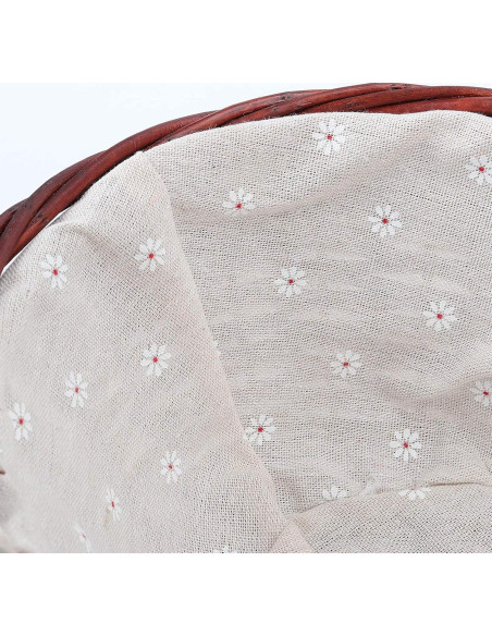 Cesta de Mimbre Natural HOZEON 35.8x27.9x17 cm con Forro