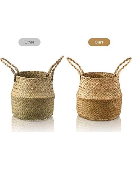 Cestas de Almacenamiento Patelai de Hierba Marina - 3 Piezas