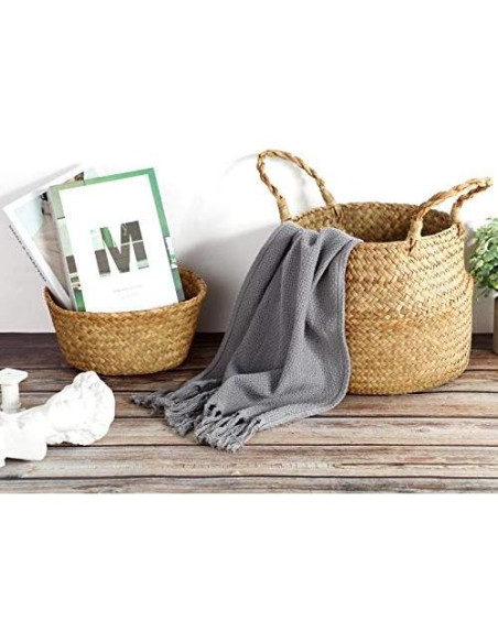 Cestas de Almacenamiento Patelai de Hierba Marina - 3 Piezas