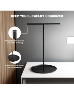 Soporte para Collares Qlirovix Negro 31.5 cm Antienredos 2