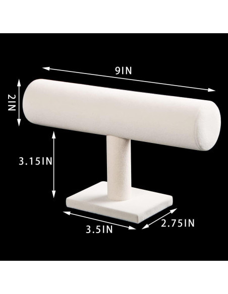 Soporte para Pulseras Pangkeep en Terciopelo Beige T