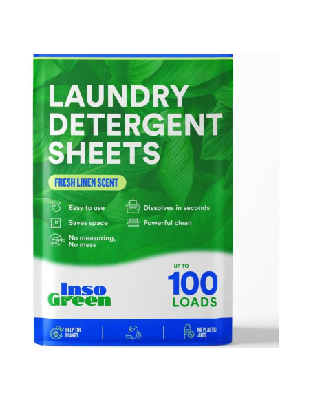 Hojas de Detergente Ecológicas Hudson - 50 Cargas Sin Plástico