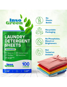 Hojas de Detergente Ecológicas Hudson - 50 Cargas Sin Plástico 2