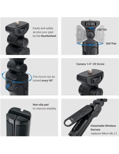 Empuñadura de Disparo JJC TP-N1 con Trípode para Nikon 2