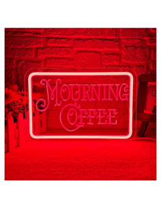 Luz de Neón LED Regulable Symone Café de Duelo 30x20cm