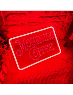 Luz de Neón LED Regulable Symone Café de Duelo 30x20cm 2