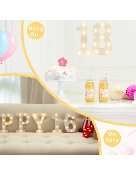 Luz de Número LED 13 SKYPHAROS para Cumpleaños y Decoración