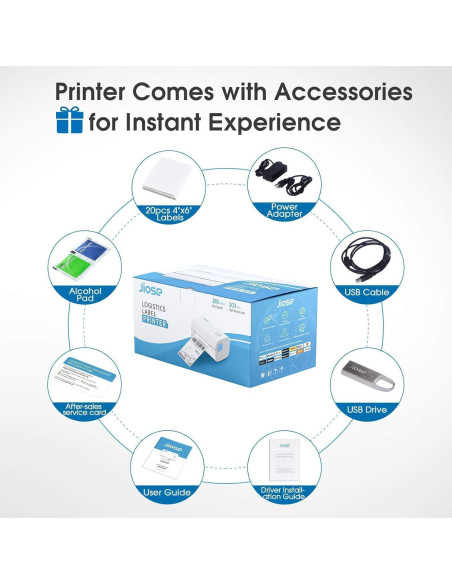 Impresora Térmica de Etiquetas Jiose J500 - 4x6 para Envíos