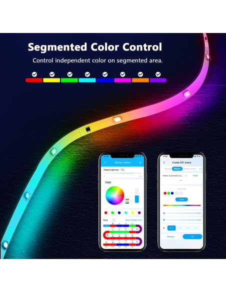 Tira LED 5M BGRIC Multicolor con Control Remoto y App