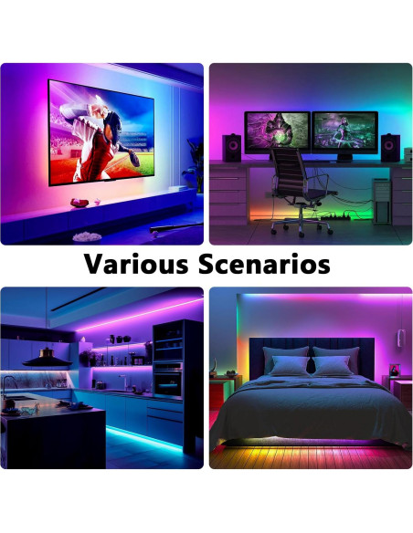 Tira LED 5M BGRIC Multicolor con Control Remoto y App