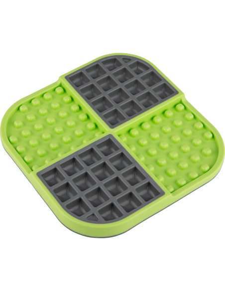 LickiMat Slomo Alfombrilla de Lamer Verde 20x20cm para Perros