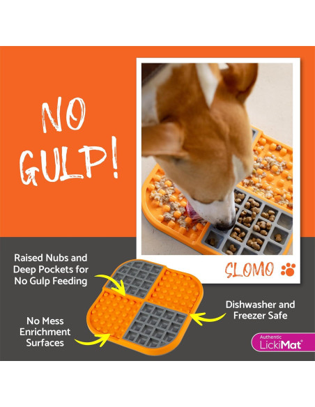 LickiMat Slomo Alfombrilla de Lamer Verde 20x20cm para Perros