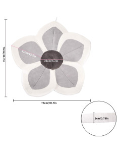 Almohadilla de Baño para Bebé SUNDEE - Flor Gris - Antideslizante 2