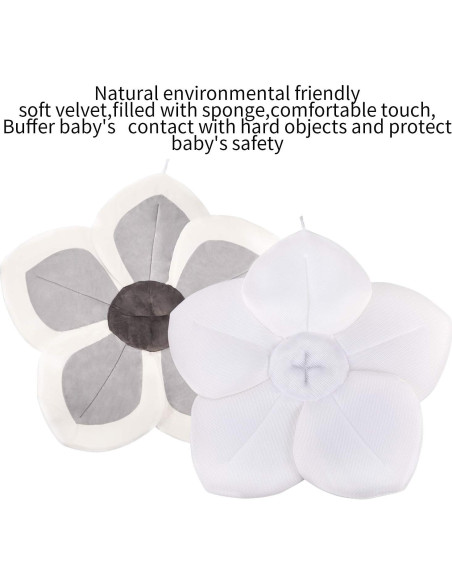 Almohadilla de Baño para Bebé SUNDEE - Flor Gris - Antideslizante