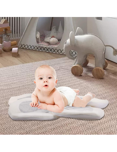 Almohadilla de Baño para Bebé SUNDEE - Flor Gris - Antideslizante